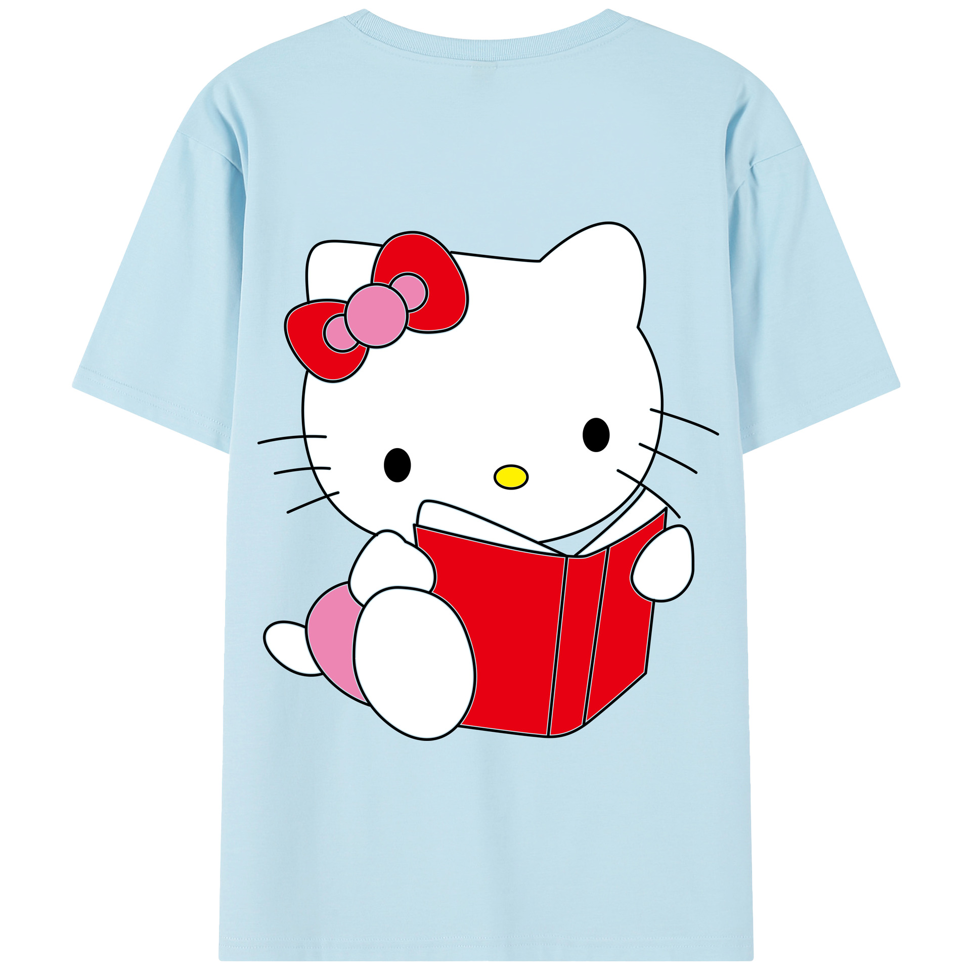 （画像用） Hello Kitty ハローキティ 綿100％半袖Tシャツ（背面プリント）
